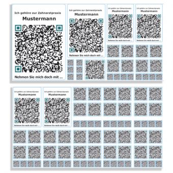 QR-Code-Aufkleberset 