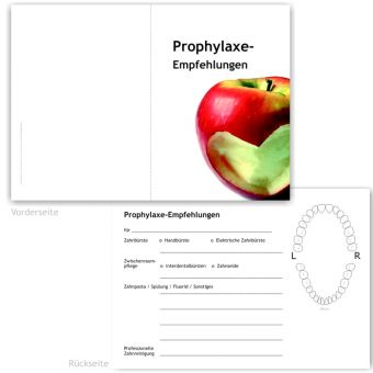 Prophylaxe-Empfehlung, Motiv Herzapfel SALE 