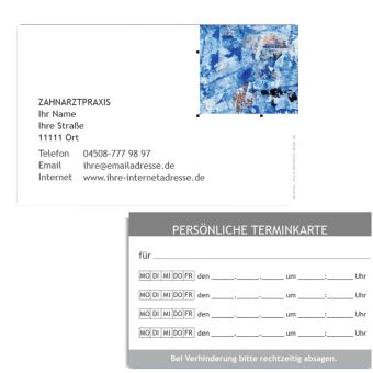 Terminkarte mit Adresse, Motiv Quadro No 143 