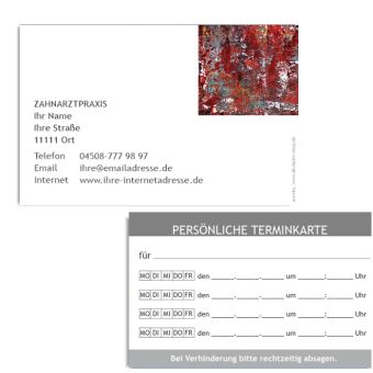 Terminkarte mit Adresse, Motiv Quadro No 15 