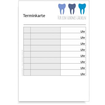 Terminzettelblöcke, 100 Blatt 