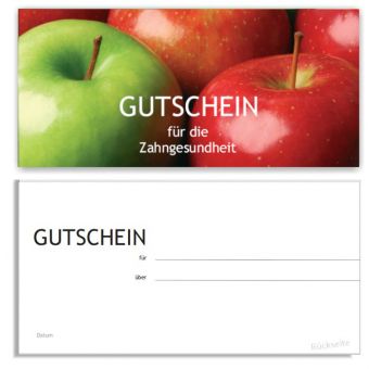 Karte IGeL/PZR-Gutschein, Motiv Äpfel 