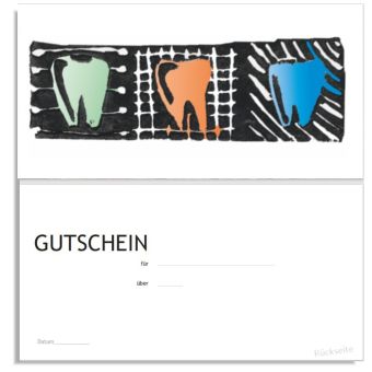Karte IGeL/PZR-Gutschein, Motiv Litho 